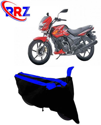 RRZ Waterproof Two Wheeler Cover for TVS(Flame DS 125, Black, Blue)