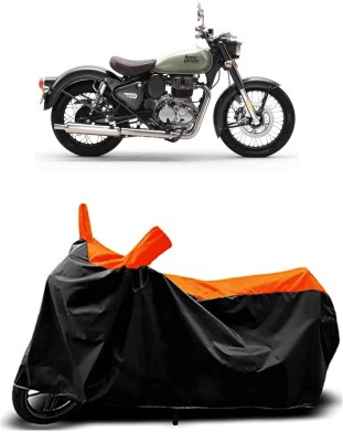 VESMEI Two Wheeler Cover for Royal Enfield(Classic 350, Orange)