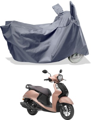 Amexride Two Wheeler Cover for Yamaha(Fascino, Grey)