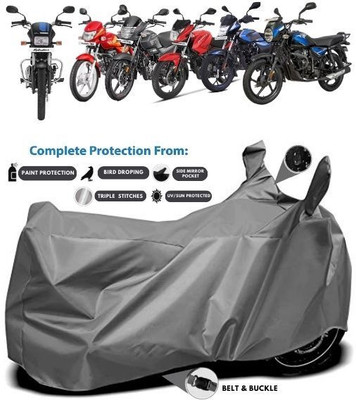 MADAFIYA Two Wheeler Cover for Hero, Honda, TVS, Bajaj, Suzuki, Yamaha, Revolt, Ola, Ather(Grey)