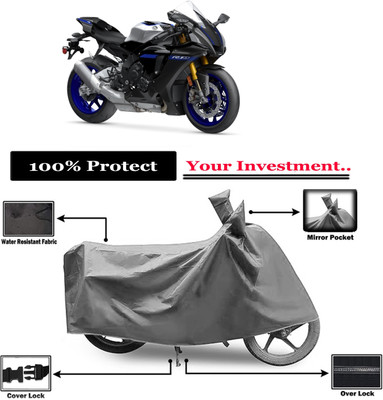 Amexride Two Wheeler Cover for Yamaha(YZF R1 M BS6, Grey)