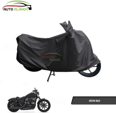 AUTO ALAXON Waterproof Two Wheeler Cover for Harley Davidson(Iron 883, Black)