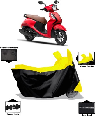 Amexride Two Wheeler Cover for Yamaha(Fascino 125, Yellow)