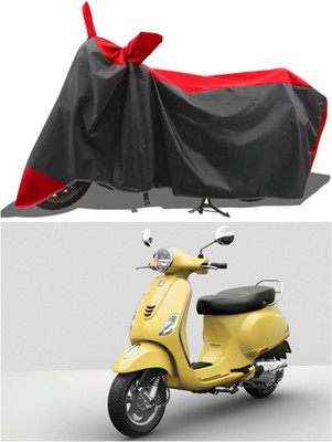 RAQTRO Two Wheeler Cover for Vespa(Vespa VXL 125, Red, Black)