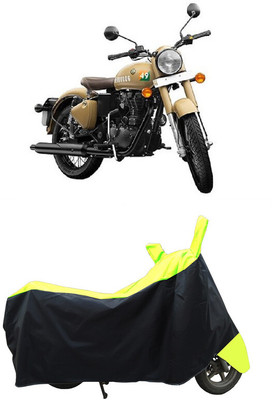 Coxtor Waterproof Two Wheeler Cover for Royal Enfield(Classic 350 Signals, Yellow)