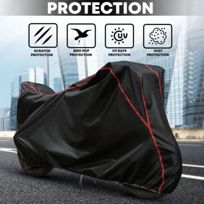 AutoGalaxy Waterproof Two Wheeler Cover for Honda(SP 125, Black, Red)