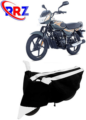 RRZ Waterproof Two Wheeler Cover for Bajaj(CT100, Black, White)