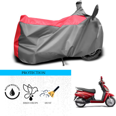 ANTHUB Waterproof Two Wheeler Cover for Mahindra(Gusto 125, Grey, Red)