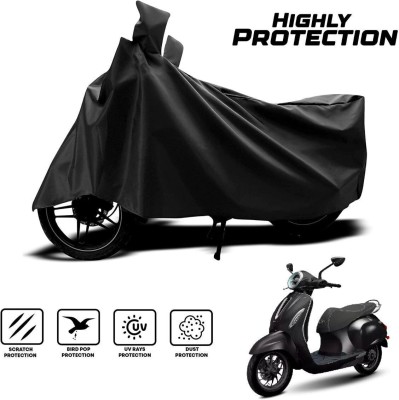 DeepShakshi AUTOMOTIVE Waterproof Two Wheeler Cover for Bajaj(Chetak, Black)