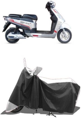 RAAMKM Two Wheeler Cover for Hero, Honda, Bajaj, TVS, Yamaha(CBZ Extreme, White, Black)