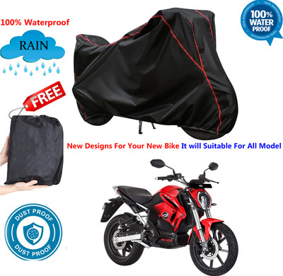 AutoGalaxy Waterproof Two Wheeler Cover for Revolt(RV 400, Black)
