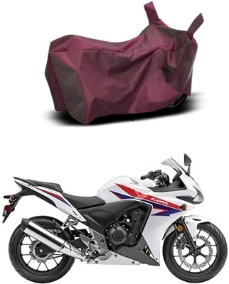 Mdstar Waterproof Two Wheeler Cover for Honda(CBR500R, Maroon)