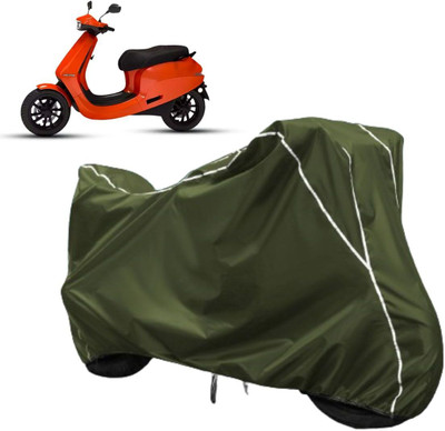 AutoGalaxy Waterproof Two Wheeler Cover for Ola(Scooty, Green, White)