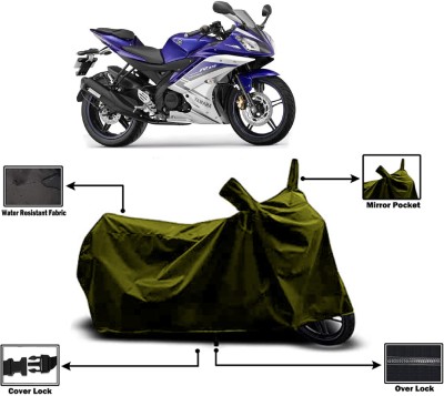 Amexride Two Wheeler Cover for Yamaha(YZF-R15 V2 BS6, Green)