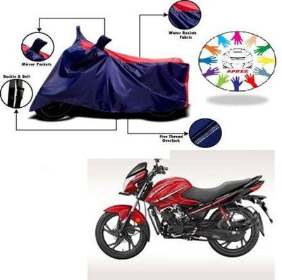 DeepShakshi AUTOMOTIVE Waterproof Two Wheeler Cover for Hero(Glamour, Blue, Red)