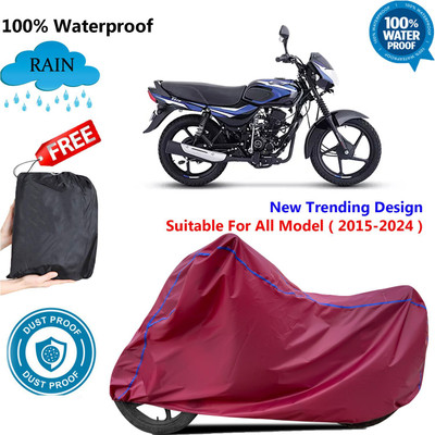 AUTOCAD Waterproof Two Wheeler Cover for Bajaj(CT110, Maroon)