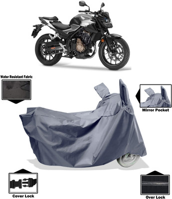 Amexride Two Wheeler Cover for Honda(CB500F, Grey)