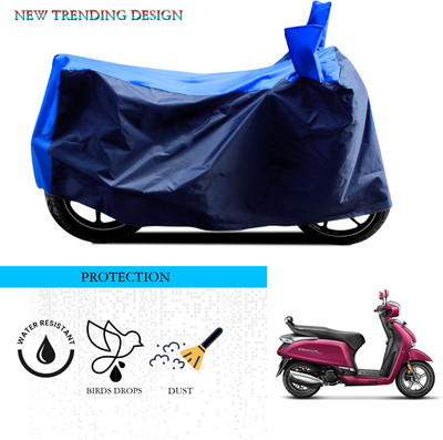 ANTHUB Waterproof Two Wheeler Cover for Hero(MotoCorp Destini 125, Black, Blue)