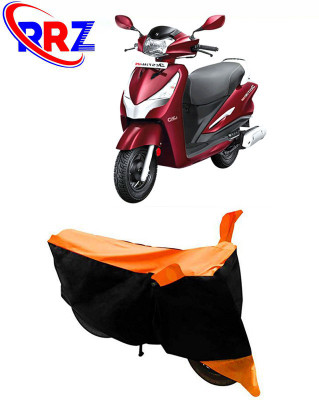 RRZ Waterproof Two Wheeler Cover for Hero(Destini 125, Black, Orange)