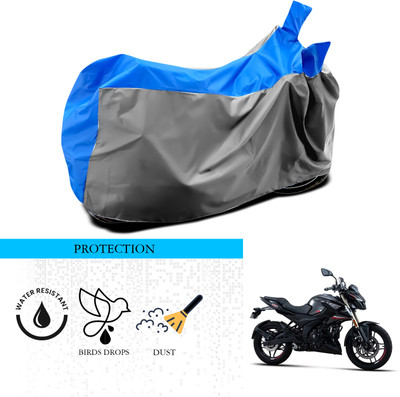 SnehaSales Waterproof Two Wheeler Cover for Bajaj(Pulsar N160, Grey, Blue)