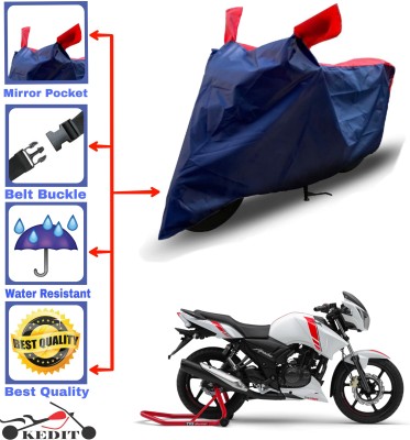 AASHTIK MART Two Wheeler Cover for TVS(Apache RTR 180, Red, Blue)