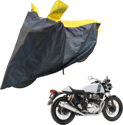 RiderShine Two Wheeler Cover for Royal Enfield(Continental GT, Black, Yellow)