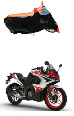 VESMEI Two Wheeler Cover for Bajaj(Pulsar 200NS FI BS6, Orange)