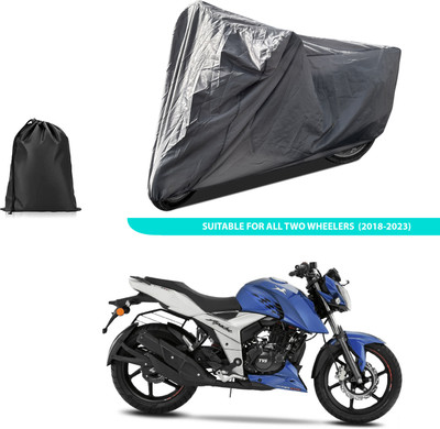 PAGORA Two Wheeler Cover for TVS(Apache RTR 160 4V, Grey)