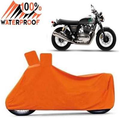 ROYAL AUTO MART Waterproof Two Wheeler Cover for Royal Enfield(Interceptor 650, Orange)