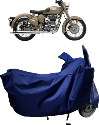 Amexride Two Wheeler Cover for Royal Enfield(Classic 500, Blue)