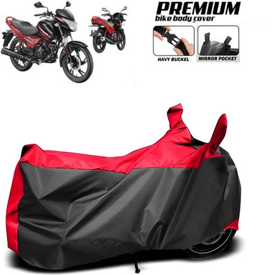 smwzxyu Waterproof Two Wheeler Cover for Hero(Gladiator, Red, Black)