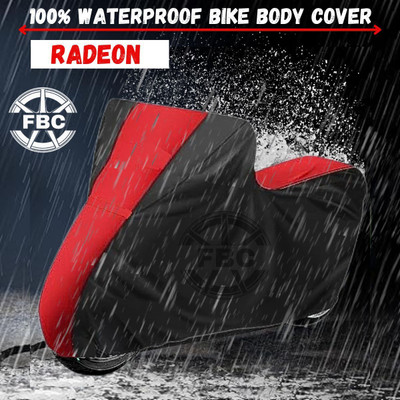AUTOCAD Waterproof Two Wheeler Cover for TVS(Radeon, Black)