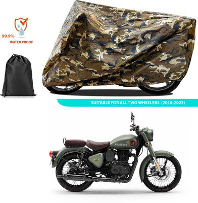 CODOKI Two Wheeler Cover for Royal Enfield(Classic 350 Signals, Yellow)