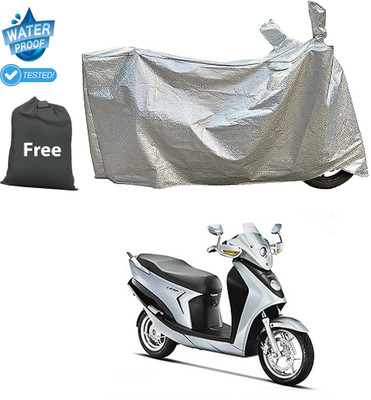 CODOKI Waterproof Two Wheeler Cover for Hero(Leap Hybrid SES BS6, Silver)