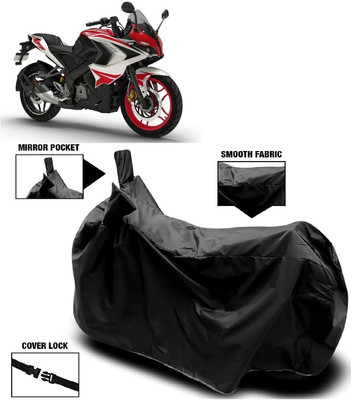 MMSSTAR Waterproof Two Wheeler Cover for Bajaj(Pulsar RS200 BS6, Black)