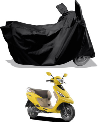 Amexride Two Wheeler Cover for TVS(Scooty Zest 110, Black)