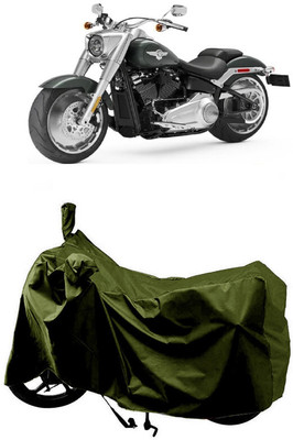 SUGASHRI Waterproof Two Wheeler Cover for Harley Davidson(Fat Boy, Green)