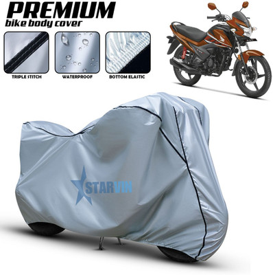 Starvin Waterproof Two Wheeler Cover for Honda(Livo BS6, Silver, Black)