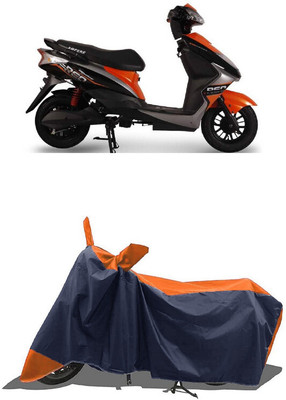 SUGASHRI Waterproof Two Wheeler Cover for Ampere(REO BS6, Orange, Blue)