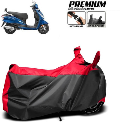 smwzxyu Waterproof Two Wheeler Cover for Hero(Destini 125, Red, Black)