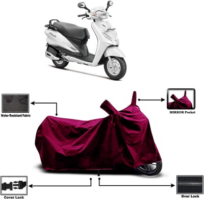 Amexride Two Wheeler Cover for Hero(Duet VX 110CC BS6, Maroon)