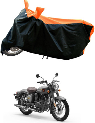 DeepShakshi AUTOMOTIVE Two Wheeler Cover for Royal Enfield(Bullet 350 New, Orange)