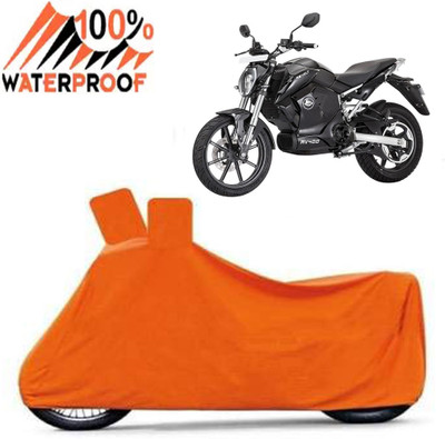 ROYAL AUTO MART Waterproof Two Wheeler Cover for Revolt(RV 400, Orange)