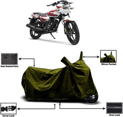 Amexride Two Wheeler Cover for TVS(Phoenix 125, Green)