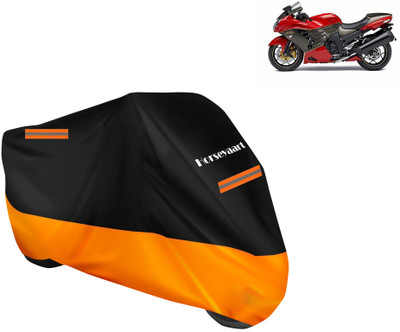 Horseyaart Waterproof Two Wheeler Cover for Kawasaki(Ninja ZX-14R, Orange)