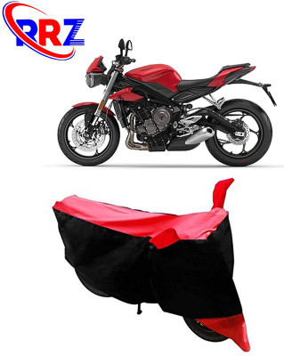 AutoGalaxy Waterproof Two Wheeler Cover for Triumph(Street Triple, Black, Red)