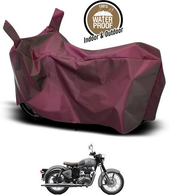 ANTHUB Waterproof Two Wheeler Cover for Royal Enfield(Classic 350, Maroon)