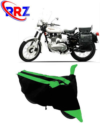 RRZ Waterproof Two Wheeler Cover for Royal Enfield(Machismo 500, Black, Green)