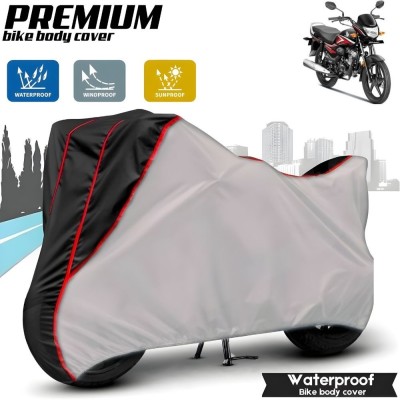 Mwiss Waterproof Two Wheeler Cover for Honda(CB Shine, Silver, Black)