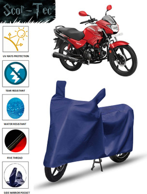 SCOR-TEC Waterproof Two Wheeler Cover for Hero(Glamour, Blue)